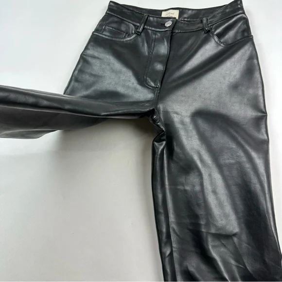Aritzia Wilfred Vegan Leather Melina Pants Size 0 - Picture 5 of 10